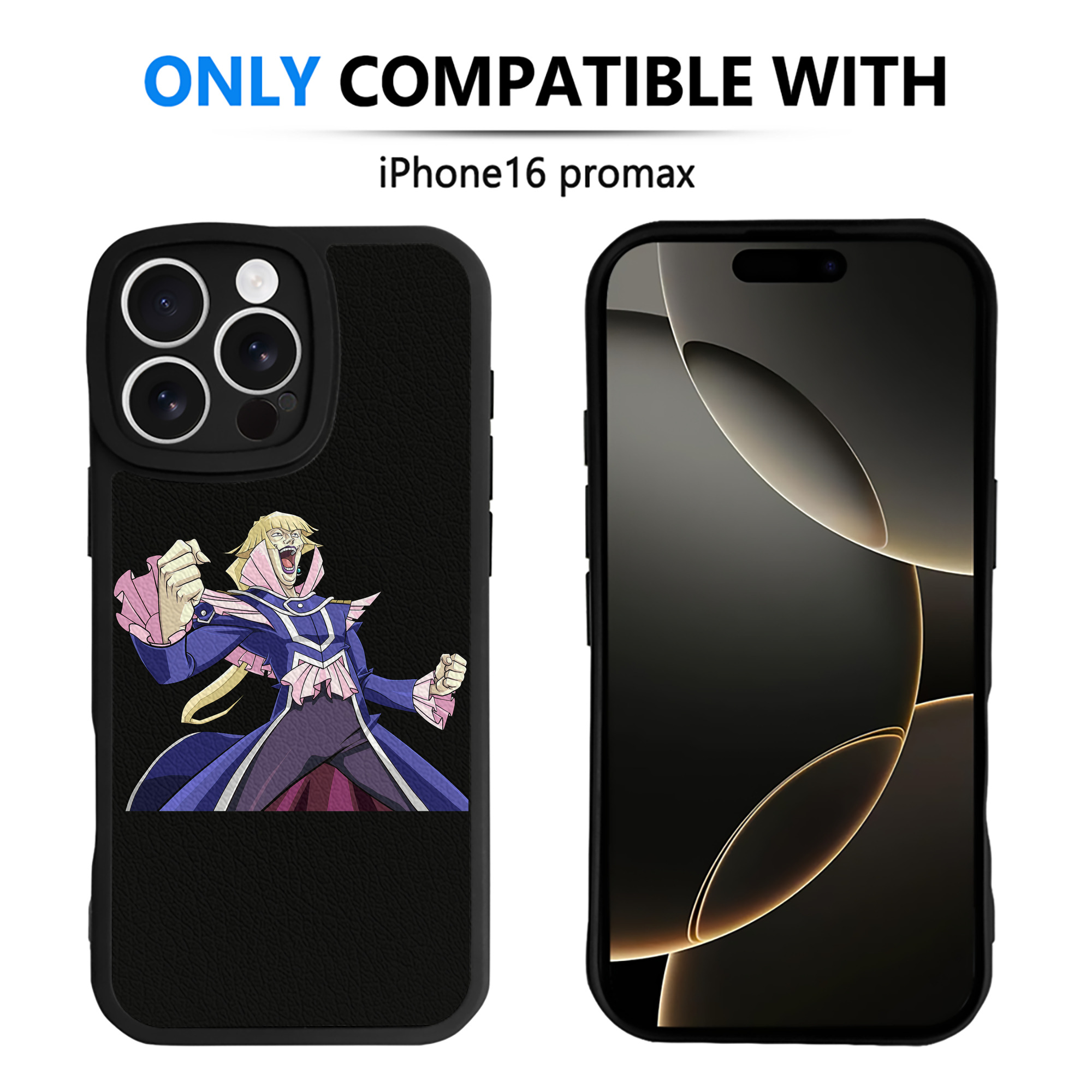 （画像用） 遊☆戯☆王 Yu-Gi-Oh! 【iPhone 16シリーズ対応】シリコンスマホケース（レザー調） 材質：シリコン